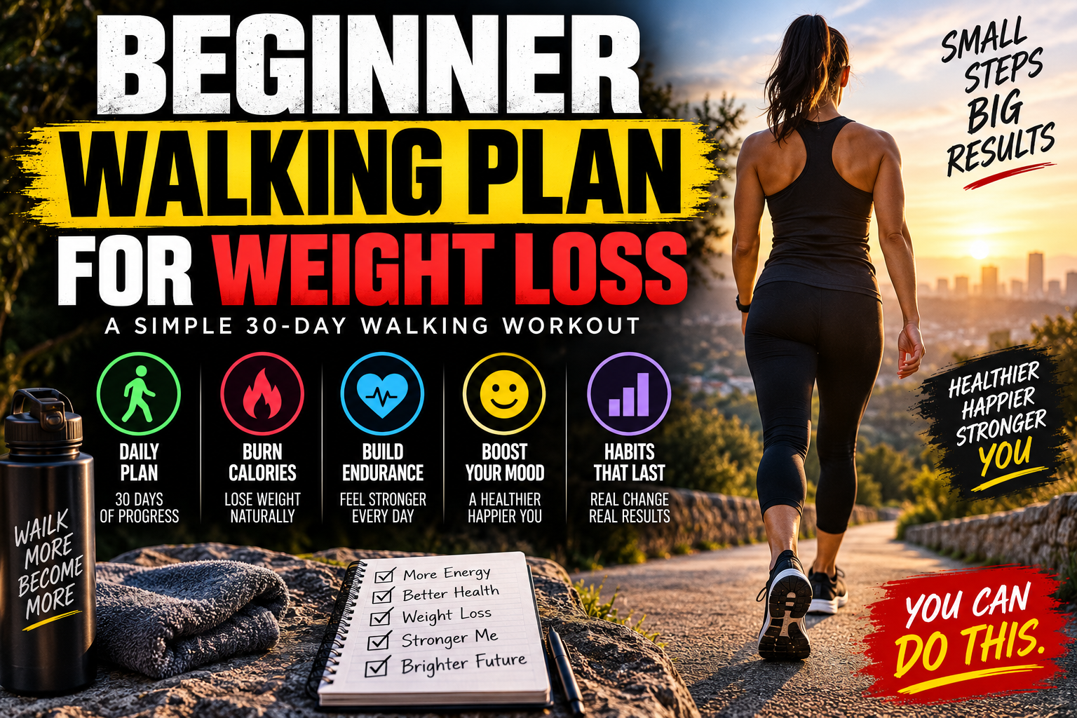 Beginner Walking Plan for Weight Loss: A Simple 30-Day Walking Workout