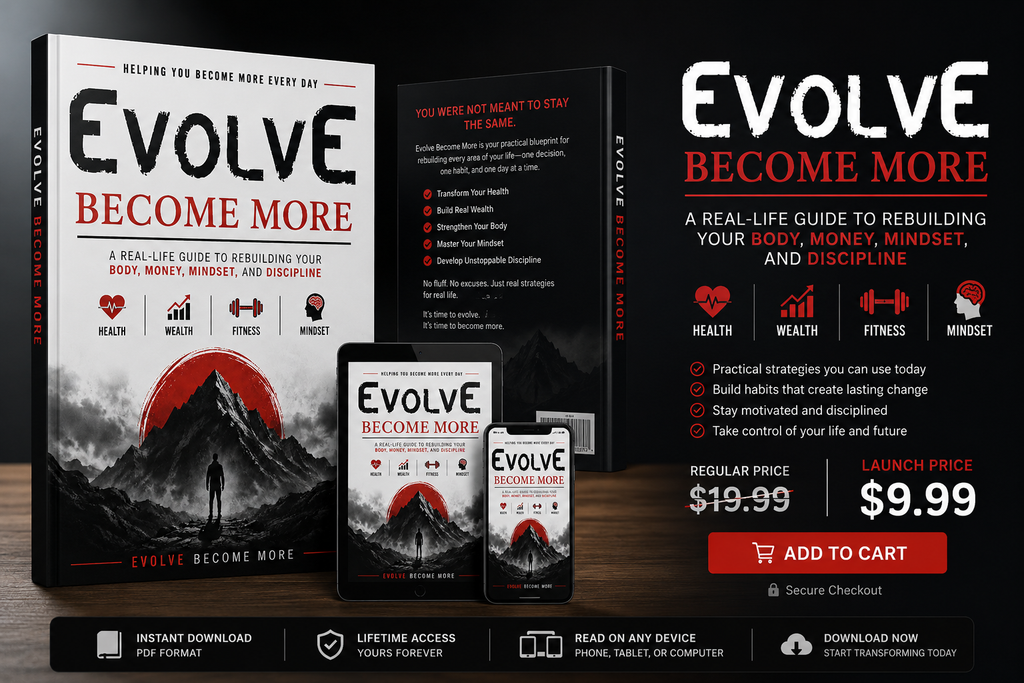 EvolvE Become More: (E-Book) A Real-Life Guide to Rebuilding Your Body, Money, Mindset, and Discipline